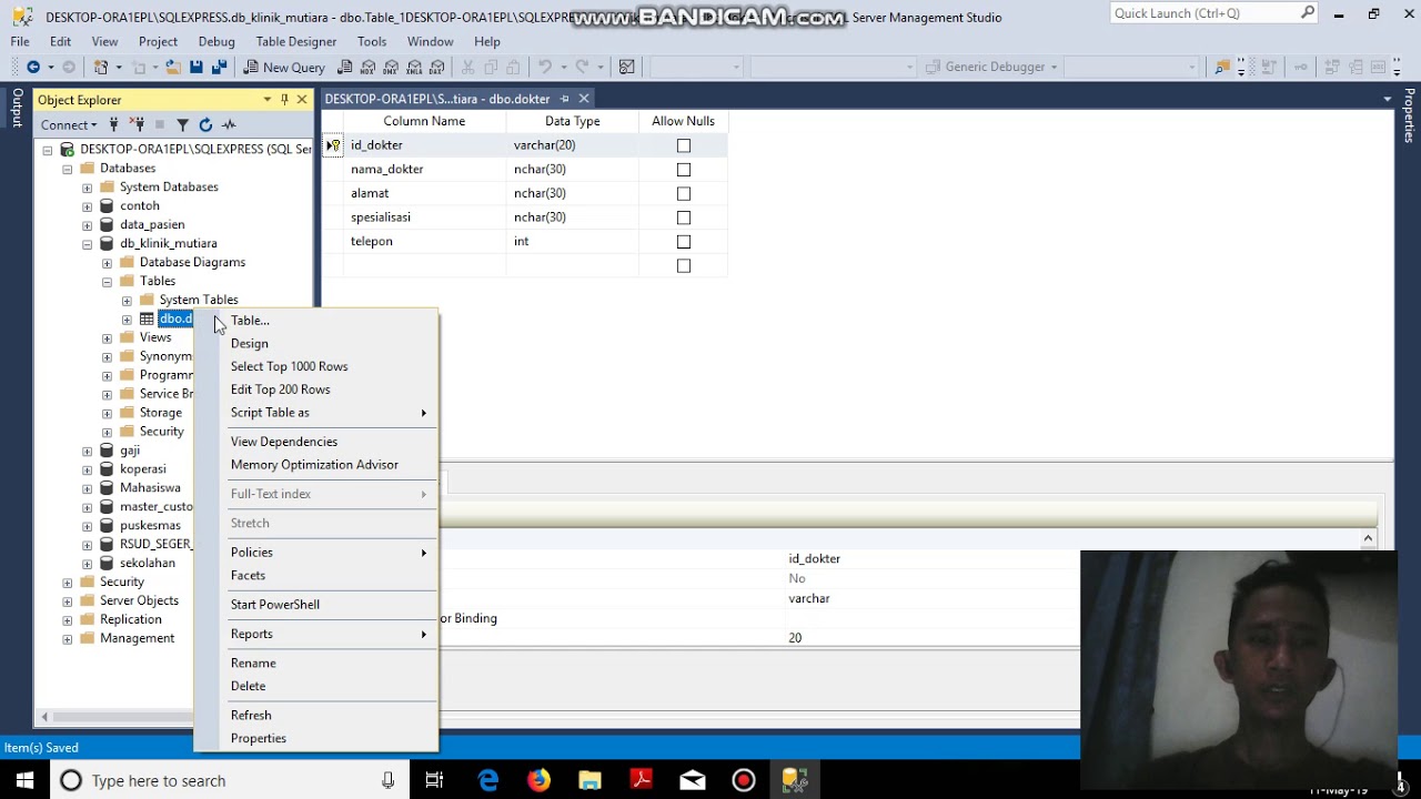 Cara Membuat Software Klinik Cara membuat database klinik dengan sql server(INSERT, UPDATE, DELETE
