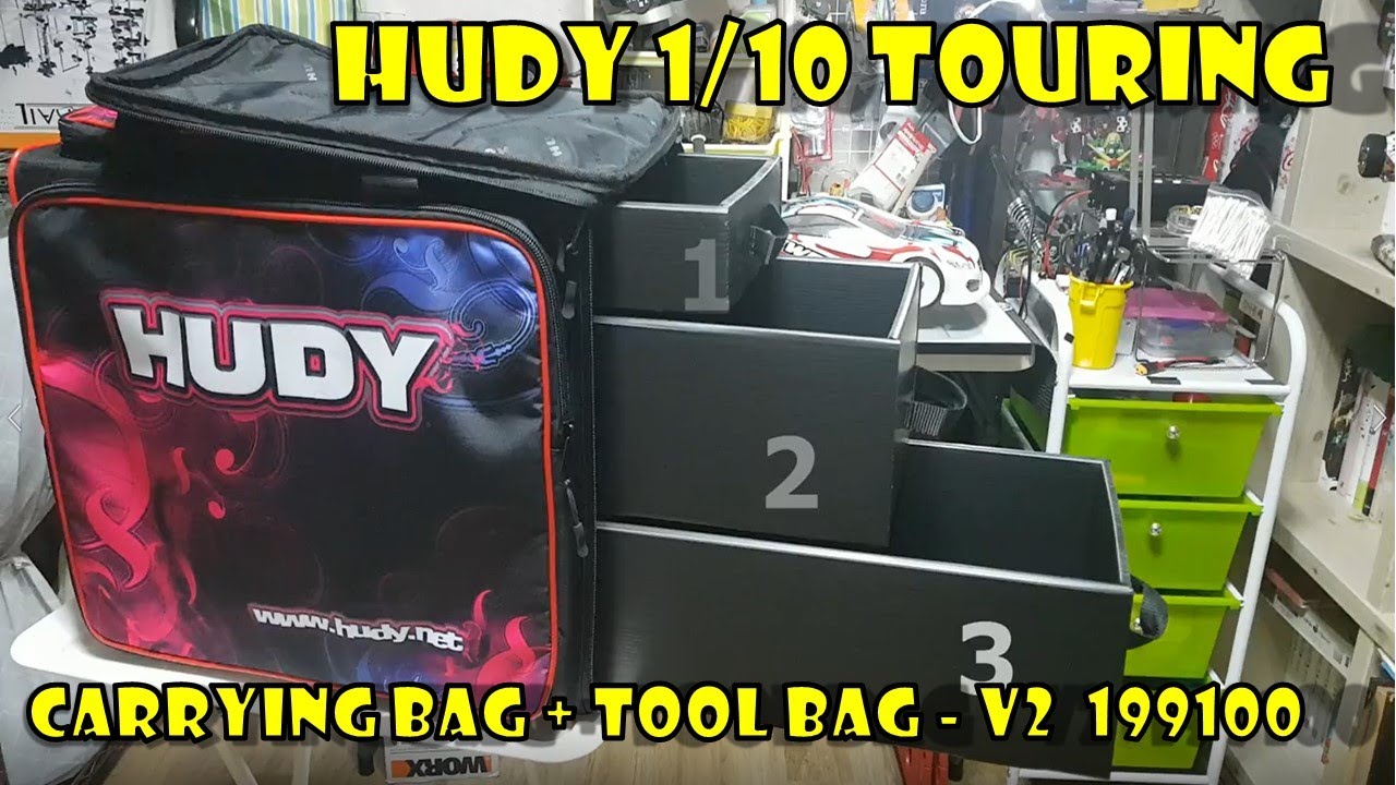 HUDY 1/10 Touring Carrying bag + Tool Bag V2 199100 - YouTube