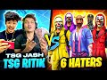 RITIK & JASH Vs HATERS 🤬 -THEY CHALLENGED US || FIRST ELITE & HIPHOP Vs CRIMINALS -GARENA FREEFIRE