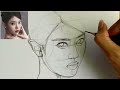 Sketching Xiaoting from the K-pop group Kep1er using the Loomis method