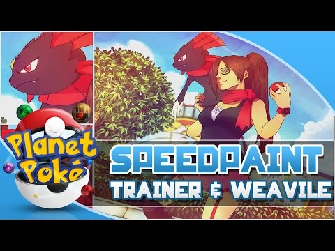Pokémon Trainer & Weavile SpeedPaint | Draw With Rydi
