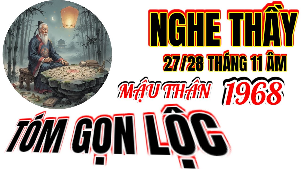 Nghe thầy, trong ngày 27 và 28 tháng 11 âm lịch ! tử vi Mậu Thân 1968 ! Tóm gọn lộc!