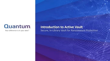 Scalar Tape Library Active Vault Feature