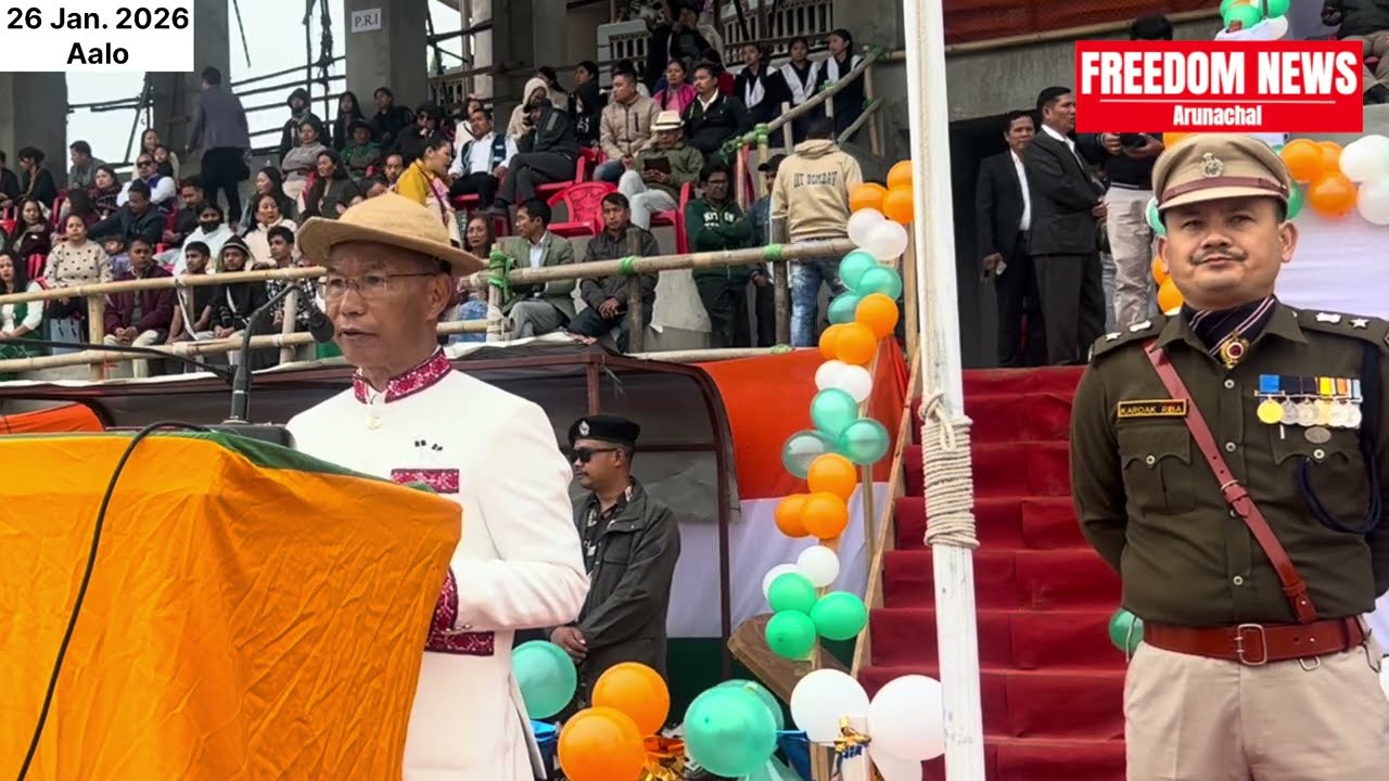 77th REPUBLIC DAY Celebration AALO | TECHU ARAN, DC graced the occasion as Chief Guest 