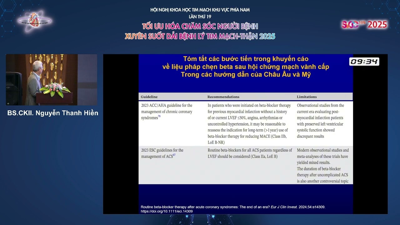 Phiên 4 - Hội trường B - Hội nghị khoa học Tim mạch SVCC 19TH 2025