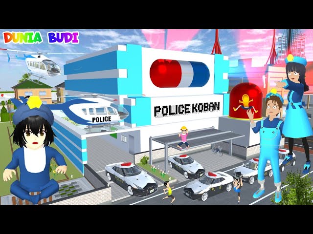 Yuta Sang Penolong Jadi Polisi👮Buat Markas Baru Sirine Hidup🚔🚨 | Sakura School Simulator class=