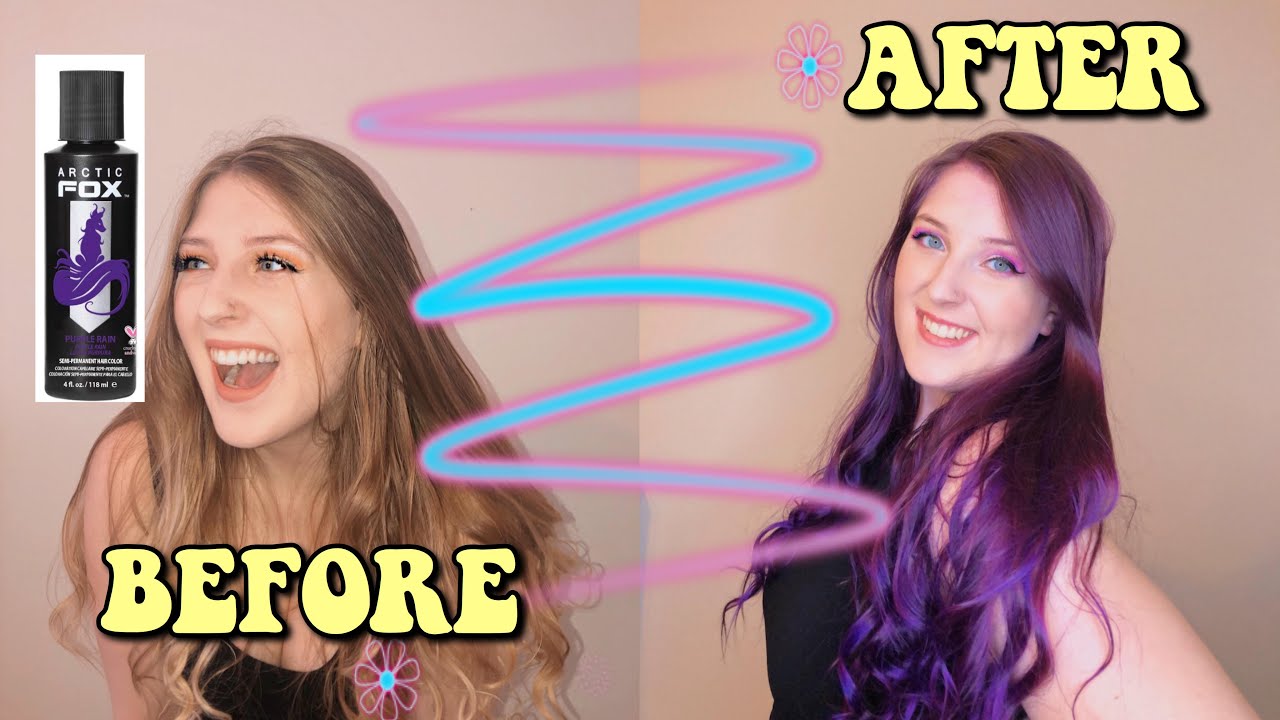 DYEING MY HAIR PURPLE | Arctic Fox Purple Rain - YouTube