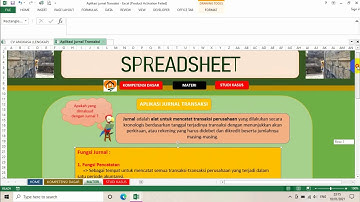 Spreadsheet - Membuat Aplikasi Jurnal Transaksi (Part 1)
