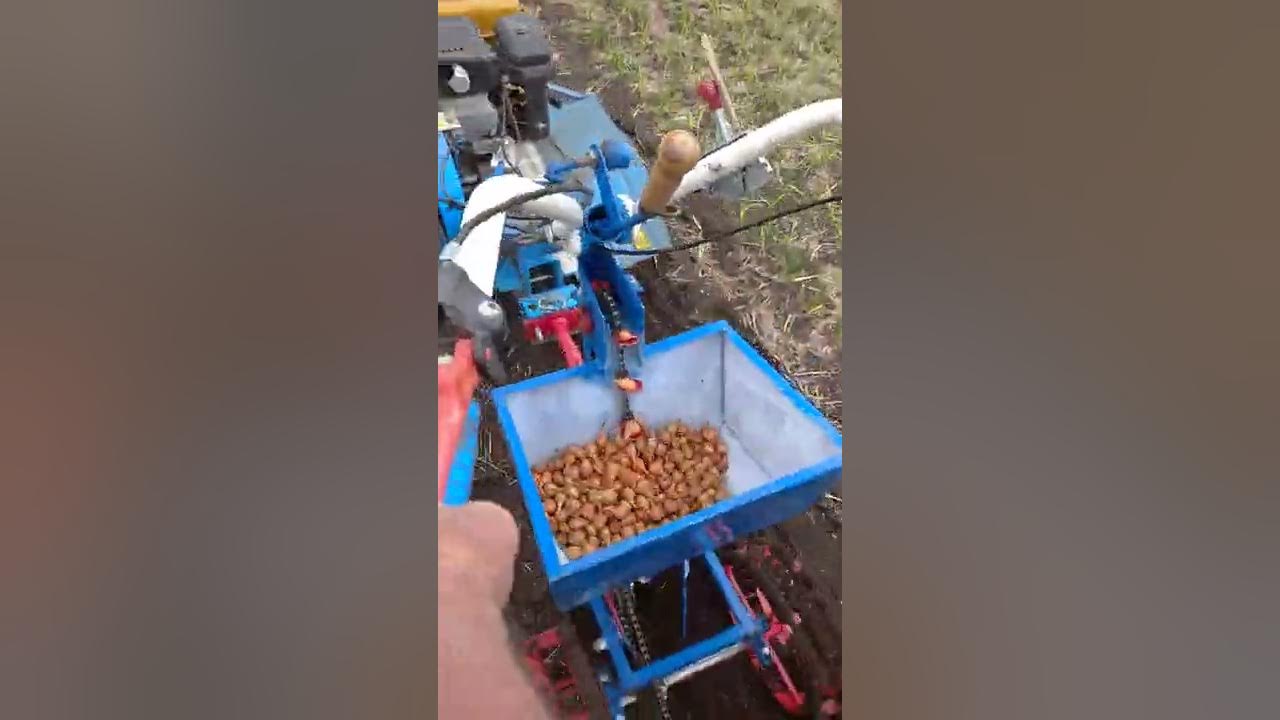 Самодельная сажалка для чеснока и лука. - YouTube