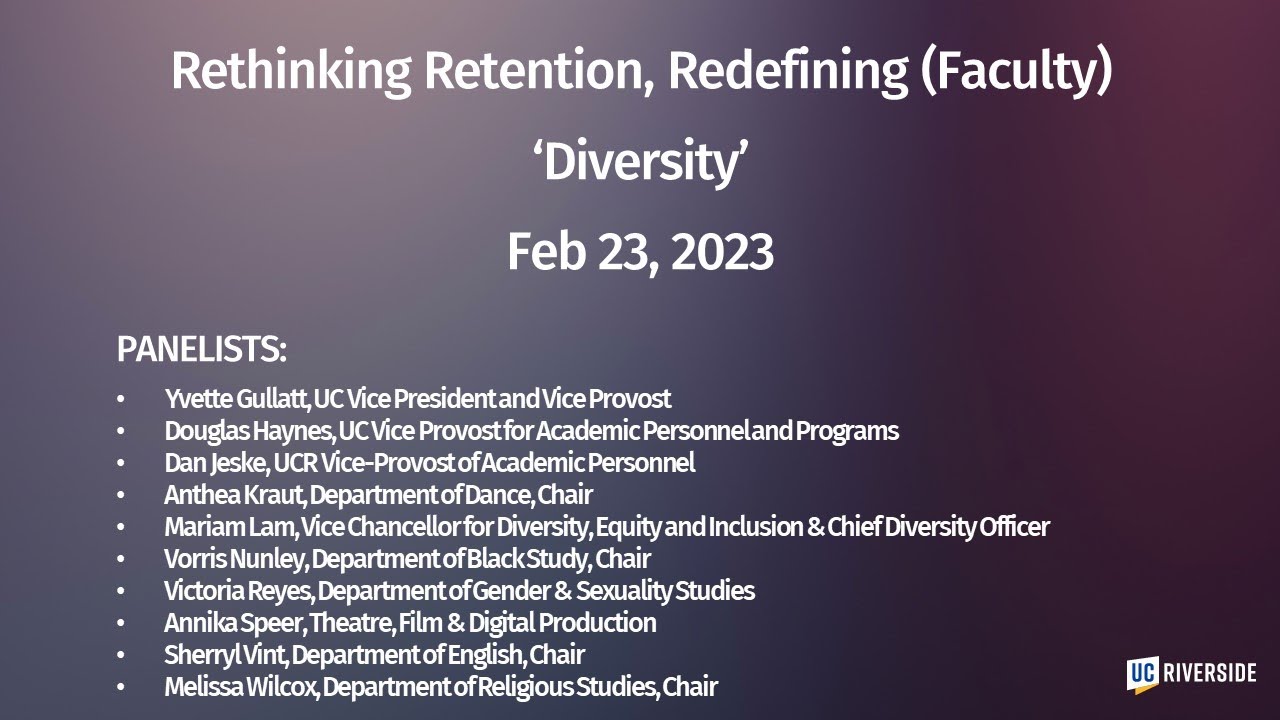 Rethinking Retention, Redefining (Faculty) ‘Diversity’