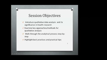 Data Analysis Series II : Practical Approaches to Qualitative Data Analysis in Health Research