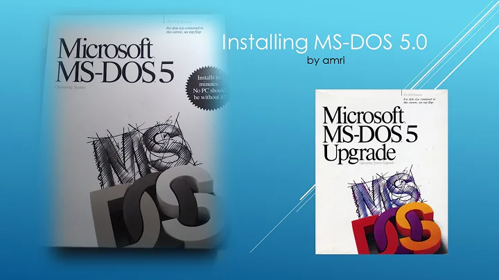 Installing MS-DOS 5.0