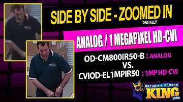 Side by Side - Zoomed In (digitally) - Analog vs 1 Megapixel HD-CVI