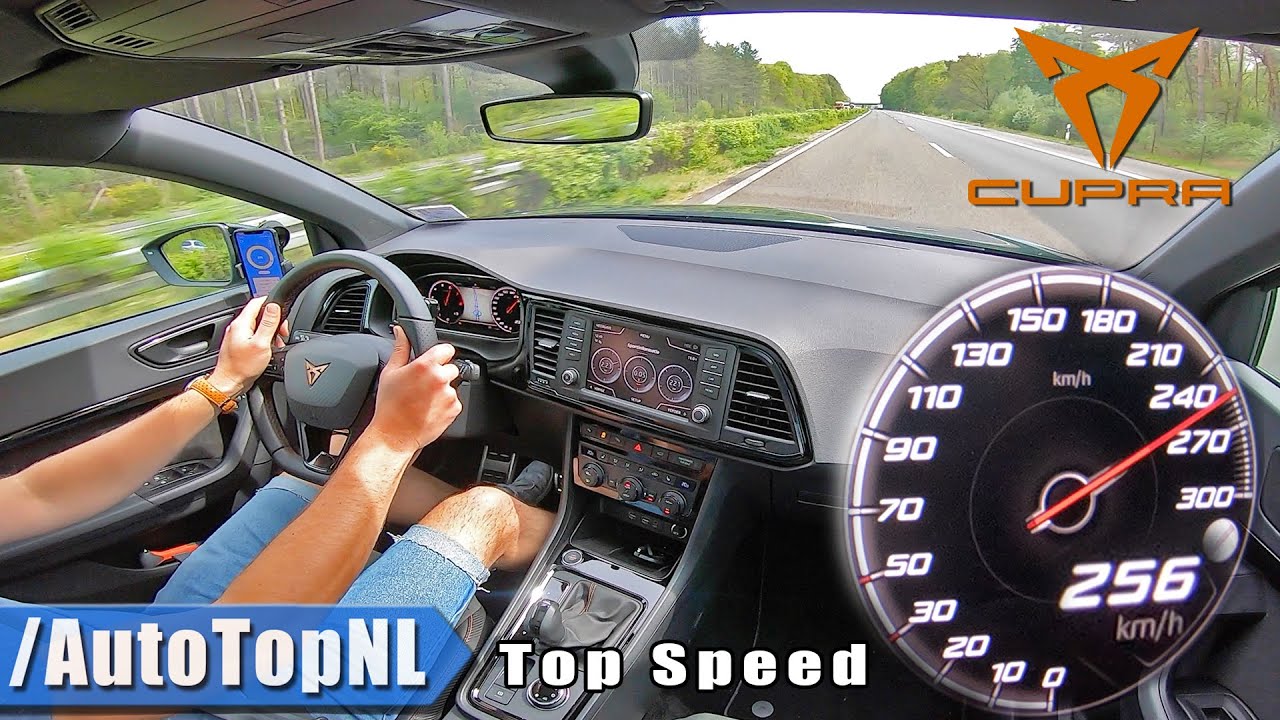 Seat Leon Cupra 520HP *BIG TURBO* 300km/h AUTOBAHN POV Acceleration & Sound  by AutoTopNL 