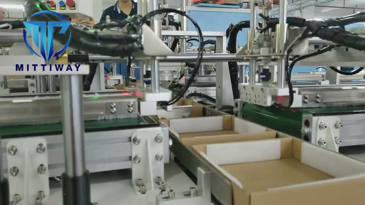 Automatic high speed sponge sticking machine High speed tray former box erector machine 30pcs/min