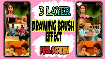 Trending 3 Layer Drawing Brush Effect Full Screen Status||Alightmotion Tutorial Malayalam||trending.