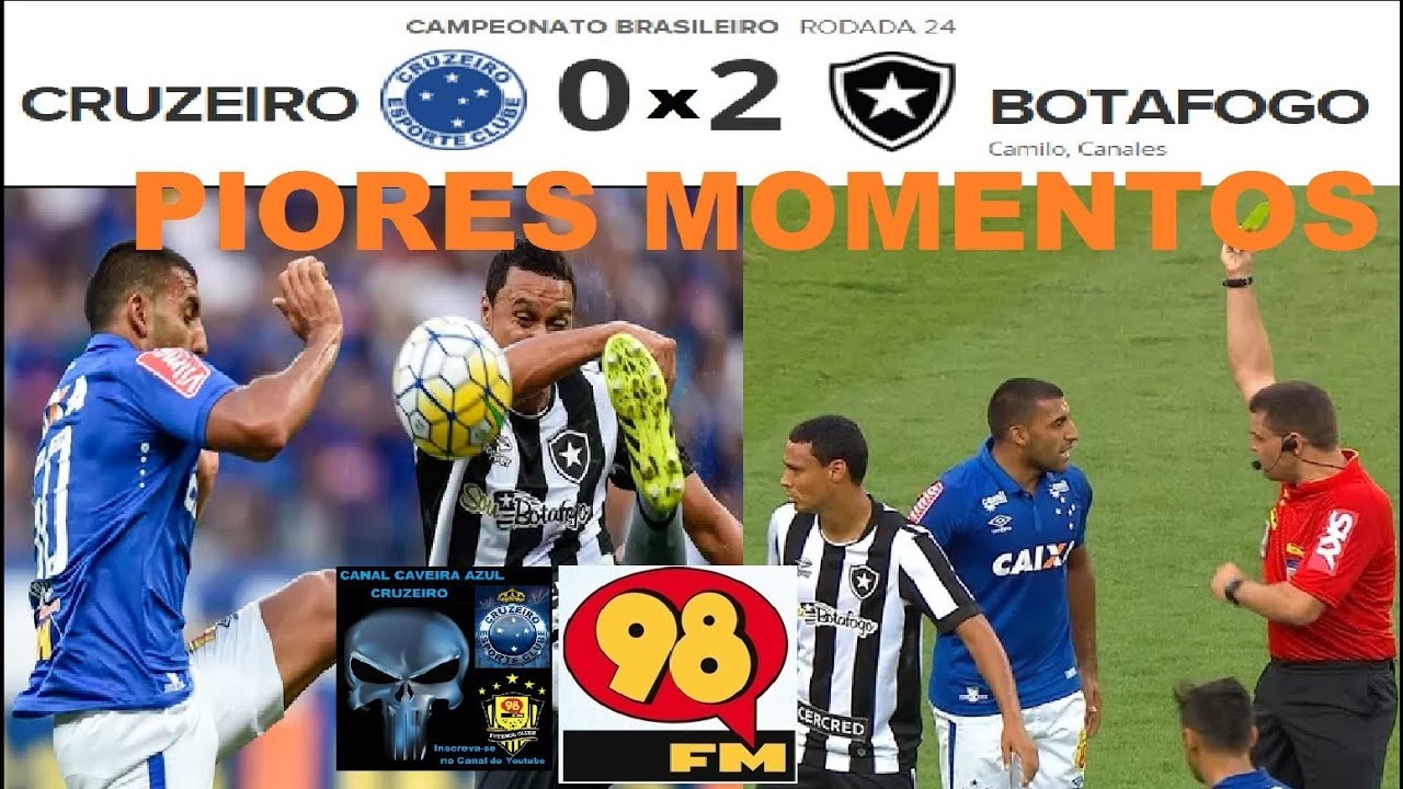 CRUZEIRO 0 x 2 BOTAFOGO Melhores Momentos Transmissão 98FC 98Live 98FM ...