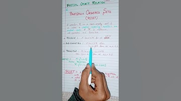 Partially order Relation||How to find Reflexive, Antisymmetric, Transitive #discretemath#maths