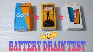 Tecno spark go 2020 vs Redmi 9a vs Gionee max battery drain test
