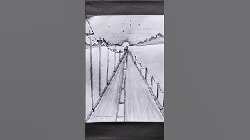 Easy landscape drawing simple technique 🤔😱 #shorts​ #craft​ #art​ #drawing​ #satisfying​