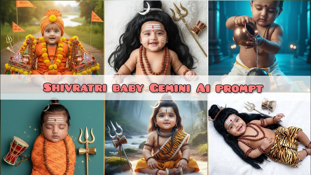 Shivratri baby Gemini Ai prompt | shivratri prompt| shivratri baby prompt| shivratri baby photoshoot