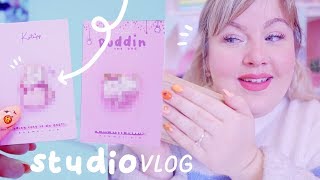 STUDIO VLOG 🌸| Unboxing Enamel pins & The Christmas rush begins! | 051
