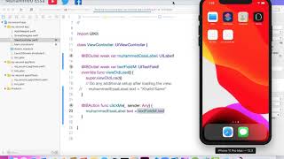 26   Swift Xcode Label , Text field and button