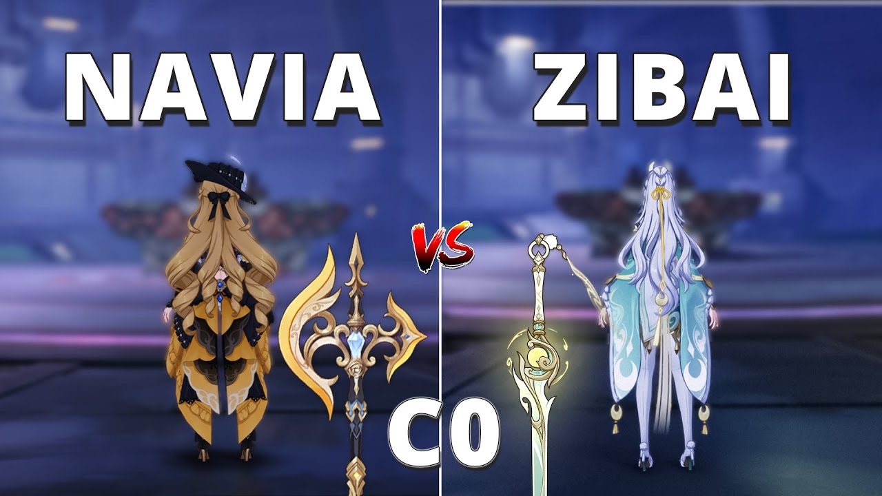 ZIBAI vs NAVIA!! Who is the Best Geo DPS? (Genshin Impact)