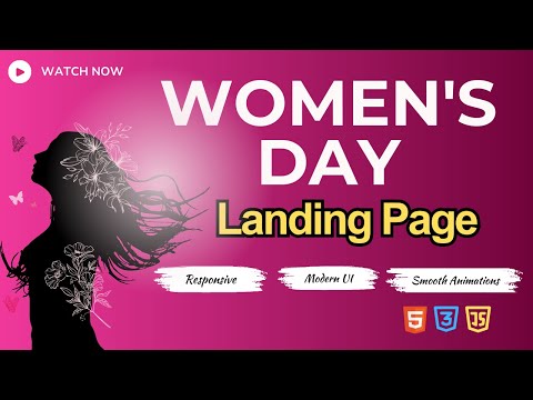 Women's Day Landing Page | Responsive & Modern Web Design 💝 | Happy Women's Day 💖