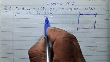 Class 6 - Exercise 10.1 - Q  9 | Find the side of the square