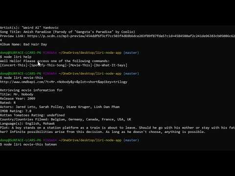 LIRI-Node App - Week 10 - UT Bootcamp