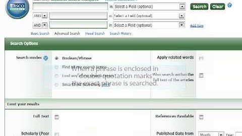 Basic Research Skills: Database Searching