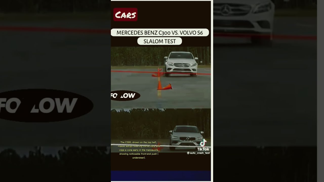 Mercedes Benz C300 Vs Volvo S60 MOOSE TEST Cars Automobile