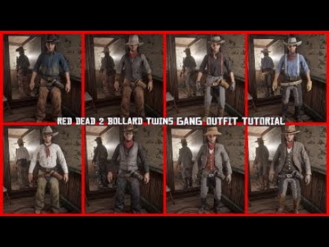 Red Dead 2 online bollard twins gang outfit tutorial - YouTube