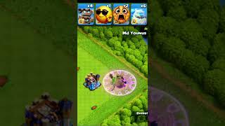 Town Hall 18 vs Meteor Golem, Mountain Golem, Golem &amp; Ice Golem 😱 | Clash of Clans #Shorts