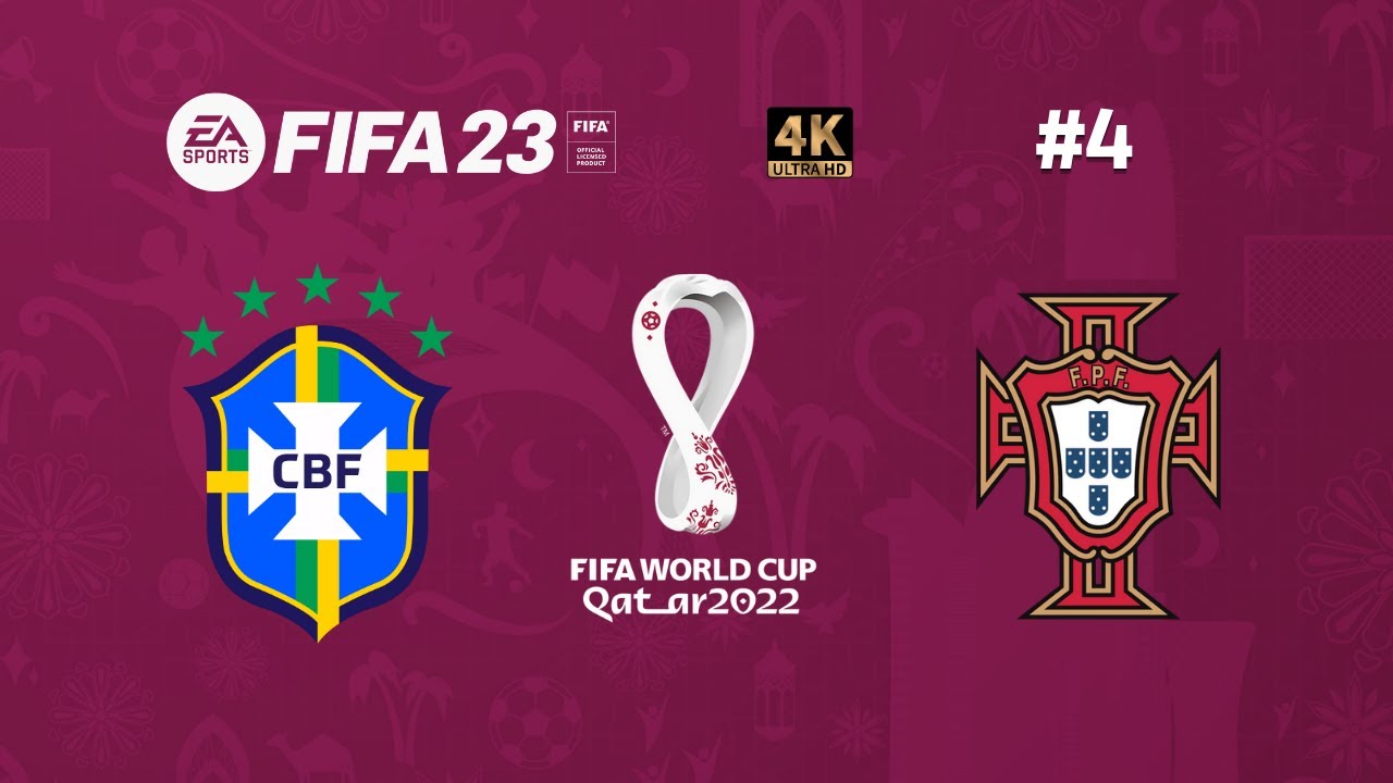 Brasil vs Portugal Jogando Copa do Mundo no FIFA 23 só com os