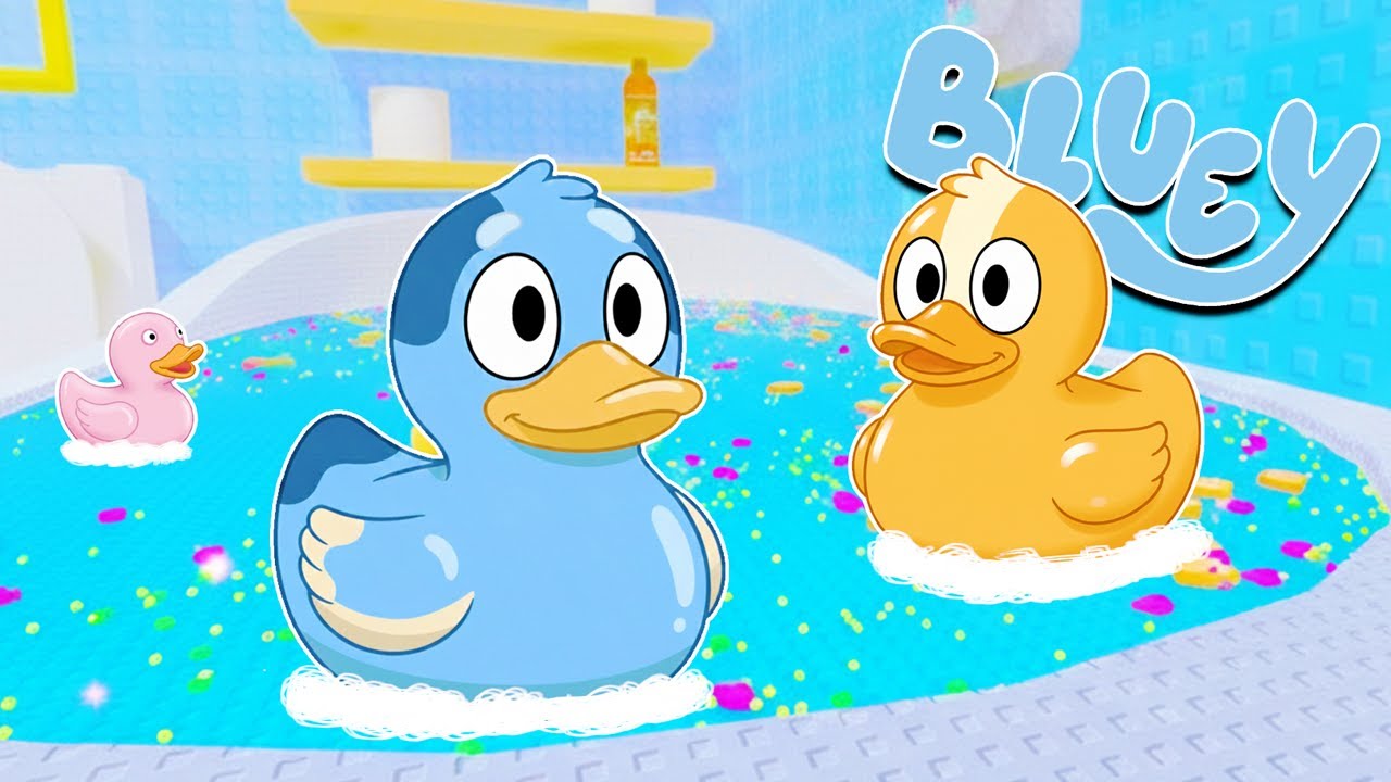 BLUEY se CONVIERTE en PATITO de GOMA con BINGO y PEPPAPIG | Las Aventuras de BLUEY en ROBLOX!