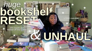 HUGE bookshelf reorganization 📚 unhauling 20+ books & picking my priority TBR