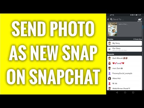 How To Send A Photo As A New Snap On Snapchat