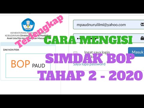 CARA MUDAH LAPOR SIMDAK BOP PAUD TAHAP 2