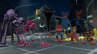 All Monsters from Poppy Playtime in the city chasing AT NIGHT | Garry's Mod