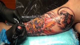 COLORFUL GEISHA TATTOO.wmv