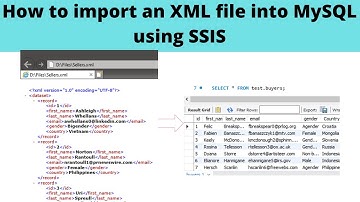 09 How to import an XML file into MySQL using SSIS