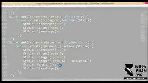 Bản sao của 17.Bài 16- Tìm Hiểu Về Schema Builder Trong Laravel 5.x Phần 4 - Lập Trình Laravel Khoa