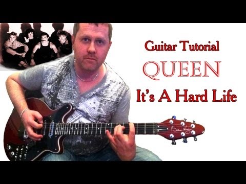 It's A Hard Life - Queen - Guitar Solo Tutorial