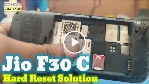 jio f30 c Hard reset || hang on logo solution
