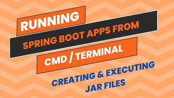 Running Spring Boot Apps from Command/Terminal & Creating jar file and executing jar