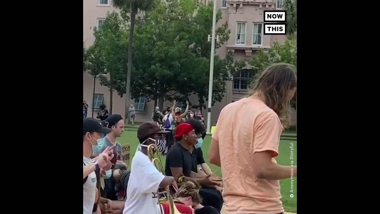 Police Arrest Kneeling Protester for Giving Speech  NowThis