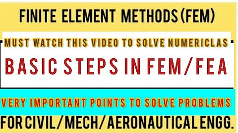 FEM -BASIC STEPS IN FINITE ELEMENT METHODS/FINITE ELEMENT ANALYSIS-INTRODUCTION OF FEM