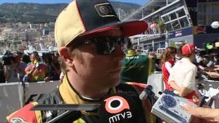 Raikkonen Angry About Perez Finnish - Monaco 2013